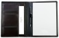 Preview: Schreibmappe DIN A5, incl. Memoblock CAMBRIDGE Top Grain Leder mit heller Kontrastnaht dunkelbraun